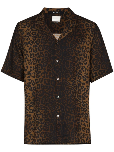 Shop Ksubi Leopard Print Shirt In Brown