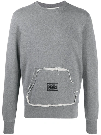 Shop Golden Goose Logo Print Sweatshirt In Grey