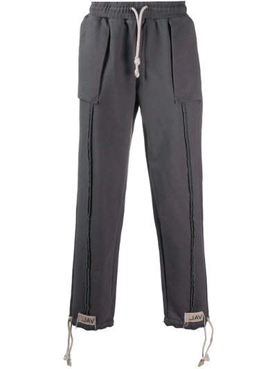Shop Val Kristopher Exposed Seam Track Pants In Black