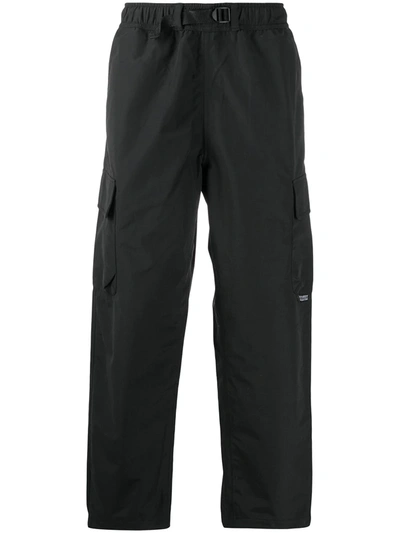 Shop Stussy Belted Cargo Trousers In Black