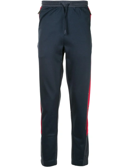 Shop Hugo Boss Logo Drawstring Track Trousers In Blue