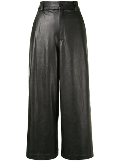 Shop A.l.c Wiles Cropped Wide-leg Trousers In Black