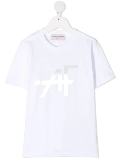 Shop Alberta Ferretti Logo-print T-shirt In White
