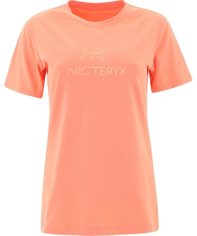 Shop Arc'teryx Orange Cotton T-shirt