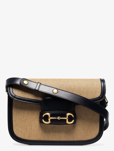 Shop Gucci Neutral Horsebit 1955 Shoulder Bag In Neutrals