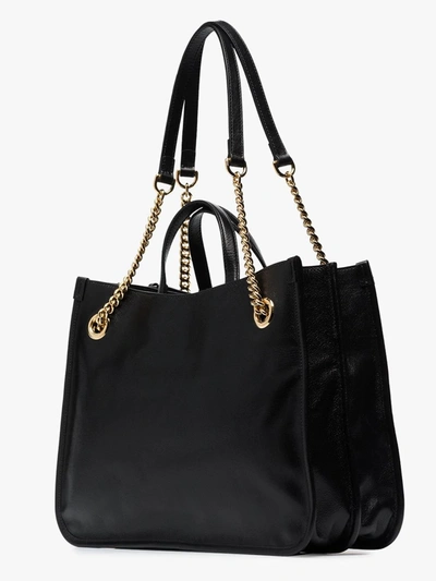 Shop Gucci Black Horsebit 1955 Leather Tote Bag