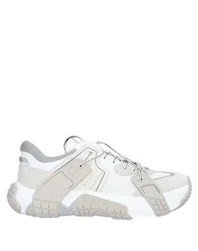 Shop Valentino Garavani Man Sneakers Beige Size 7 Soft Leather, Textile Fibers