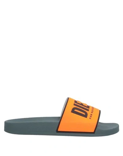 Shop Diesel Sandals In Orange