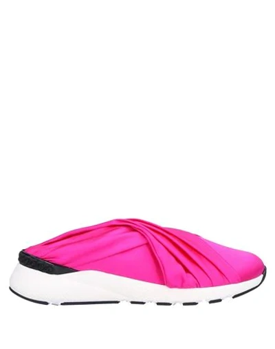 Shop Casadei Woman Sneakers Fuchsia Size 7.5 Textile Fibers In Pink
