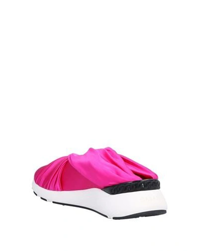 Shop Casadei Woman Sneakers Fuchsia Size 7.5 Textile Fibers In Pink