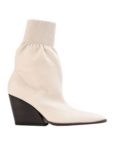 Shop Kenzo Boot Woman Ankle Boots Ivory Size 10 Goat Skin In White