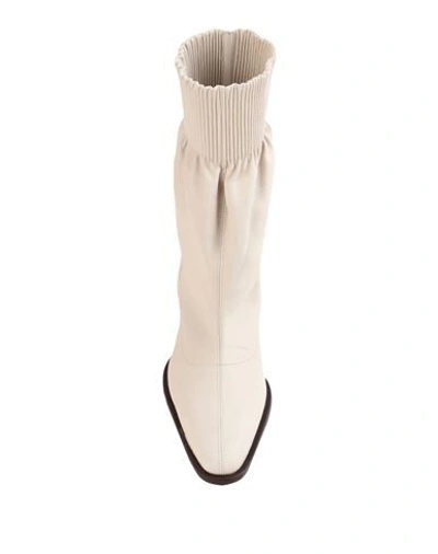 Shop Kenzo Boot Woman Ankle Boots Ivory Size 10 Goat Skin In White