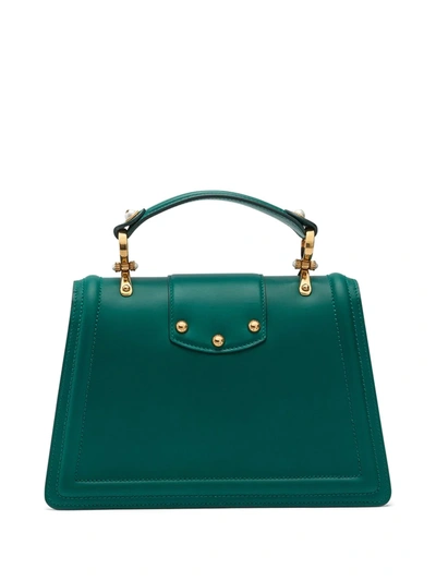 Shop Dolce & Gabbana Logo Plaque Crossbody Bag In Green