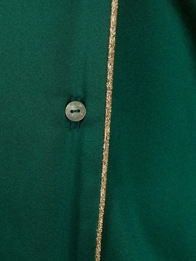 Gilda & Pearl Backstage Silk Pj Set In Green