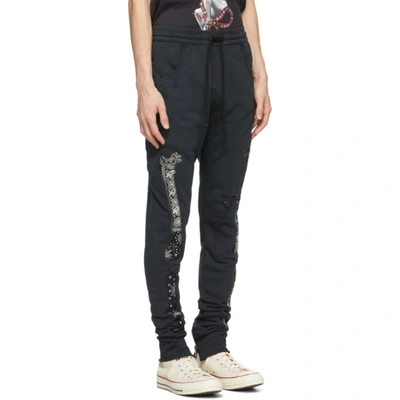 Shop Alchemist Black Burnout Rider Lounge Pants In Vintage Blk