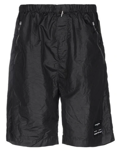 Marcelo Burlon County Of Milan Logo Shorts In Black Cotton In Black