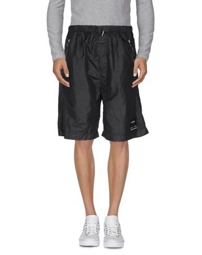 Marcelo Burlon County Of Milan Logo Shorts In Black Cotton In Black