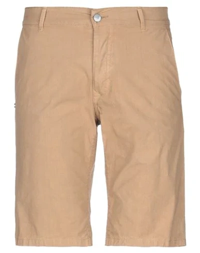 Shop Grey Daniele Alessandrini Shorts & Bermuda Shorts In Camel