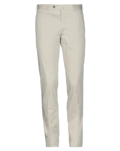 Shop Pt Torino Man Pants Beige Size 38 Cotton, Silk, Elastane