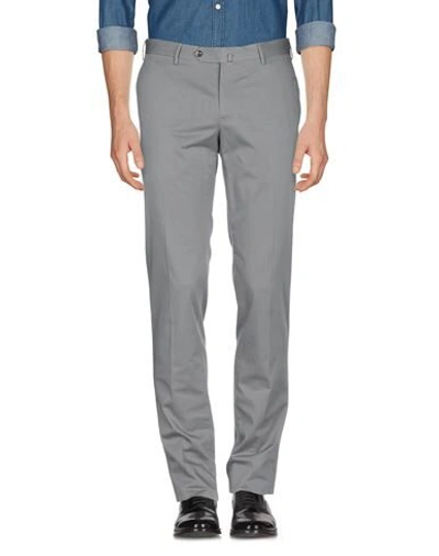 Shop Pt Torino Man Pants Grey Size 40 Cotton, Silk, Elastane