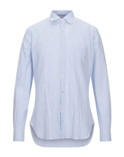 Shop Alessandro Gherardi Shirts In Sky Blue