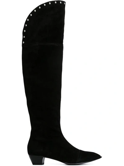 Marc By Marc Jacobs True Rebel Lula Over-the-knee Leather Boots In Black