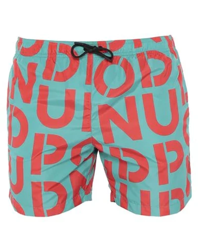 Shop Dondup Swim Trunks In Turquoise