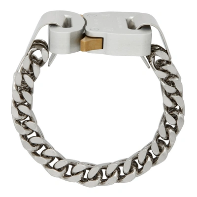 Shop Alyx Silver & Gold Cubix Chain Bracelet In Gry0005 Sil