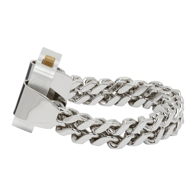 Shop Alyx Silver & Gold Cubix Chain Bracelet In Gry0005 Sil