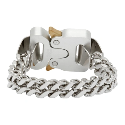 Shop Alyx Silver & Gold Cubix Chain Bracelet In Gry0005 Sil