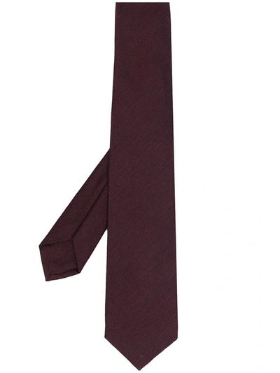 Shop Barba Woven Embroidered Tie In Purple