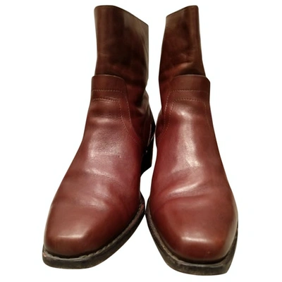 Pre-owned Rag & Bone Brown Leather Ankle Boots