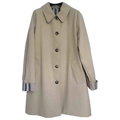 Pre-owned Burberry Beige Cotton Trench Coat