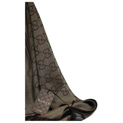 Pre-owned Gucci Brown Wool Scarf