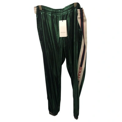 Pre-owned Gucci Green Trousers