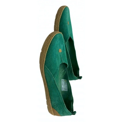 Pre-owned Timberland Leather Espadrilles In Green