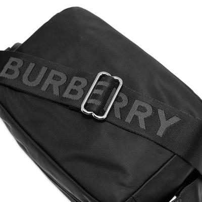 Shop Burberry Paddy Taped Shoulder Bag In Black