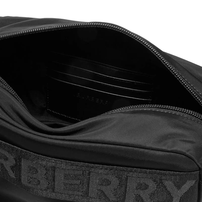 Shop Burberry Paddy Taped Shoulder Bag In Black