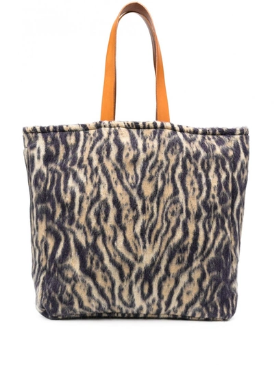 Shop Forte Forte Animal Print Shopping Bag In Violet