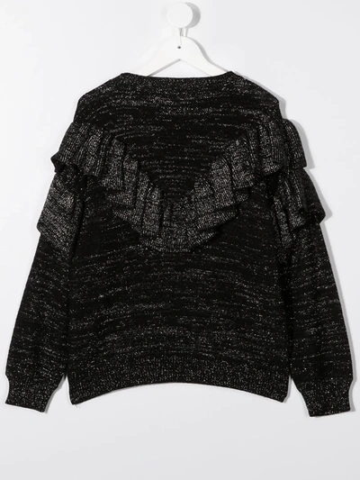 Shop Andorine Ruffle Detail Jumper In Black