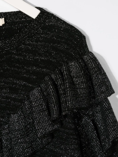 Shop Andorine Ruffle Detail Jumper In Black