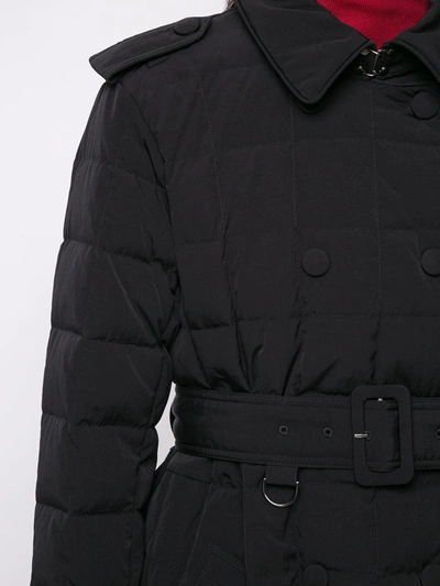 Shop Ienki Ienki Quilted A-line Trench Coat In Black