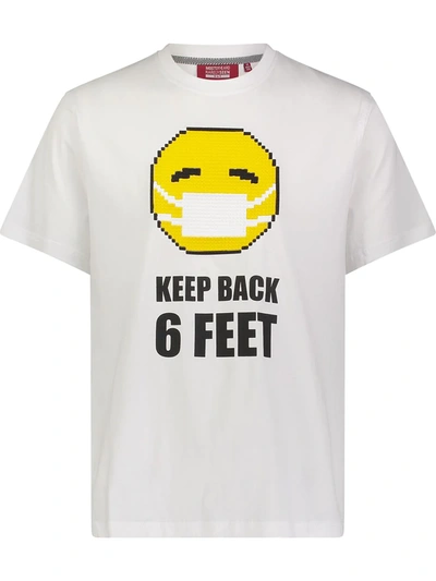 Shop Mostly Heard Rarely Seen 8-bit Keep Back Cotton T-shirt In White