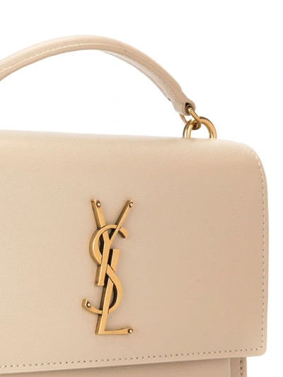 Shop Saint Laurent Small Sunset Crossbody Bag In Neutrals