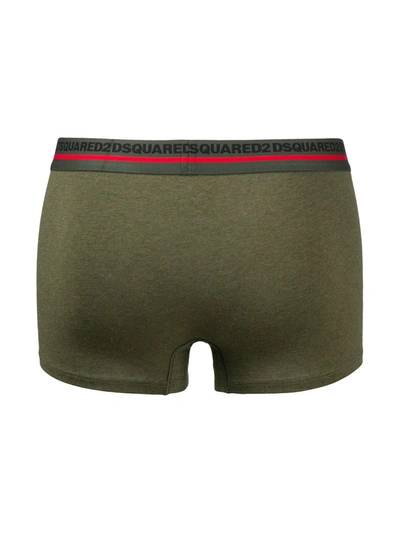 Shop Dsquared2 Logo Waistband Boxers In Green