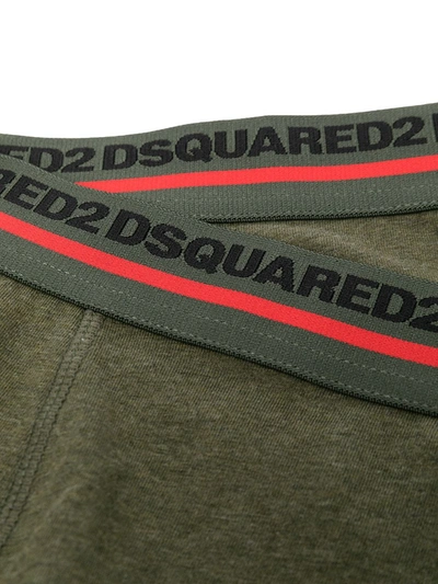 Shop Dsquared2 Logo Waistband Boxers In Green