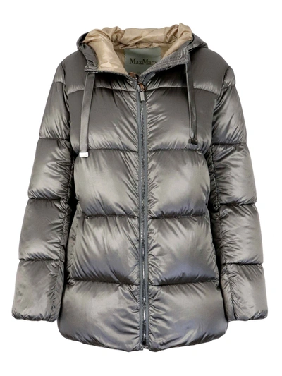 Shop Max Mara Spacey Puffer Jacket In Grey