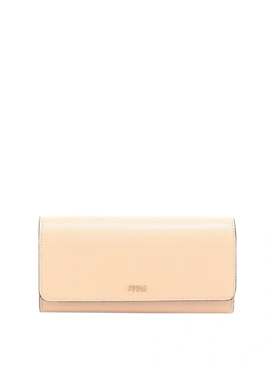 Shop Furla Leather Wallet In Pink