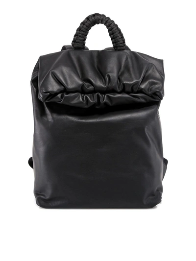 Shop Bottega Veneta Woven Handle Backpack In Black