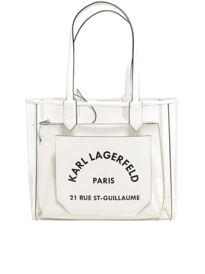 Shop Karl Lagerfeld K/journey Tote Bag In White